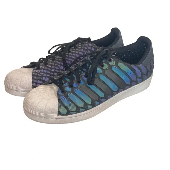 Adidas Zeno Superstar Iridescent Reflective Scale Sneakers Size 12 - Picture 1 of 15